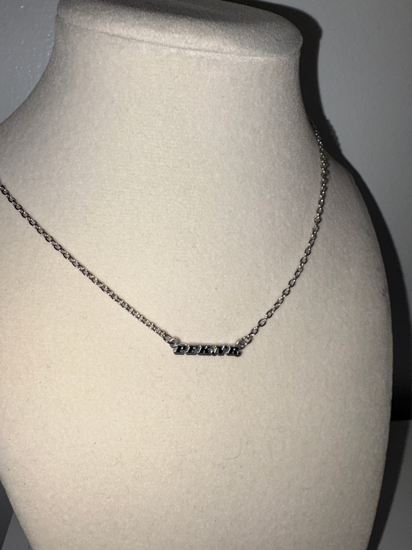 “PFKNR” SILVER NECKLACE