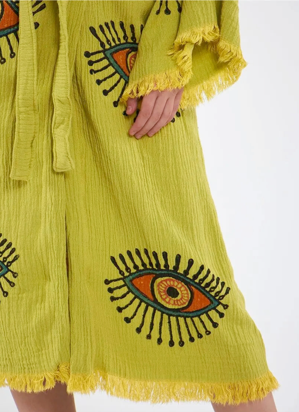 Evil Eye Kimono %100 Cotton Boho Kaftan/Kimono/Bathrobe