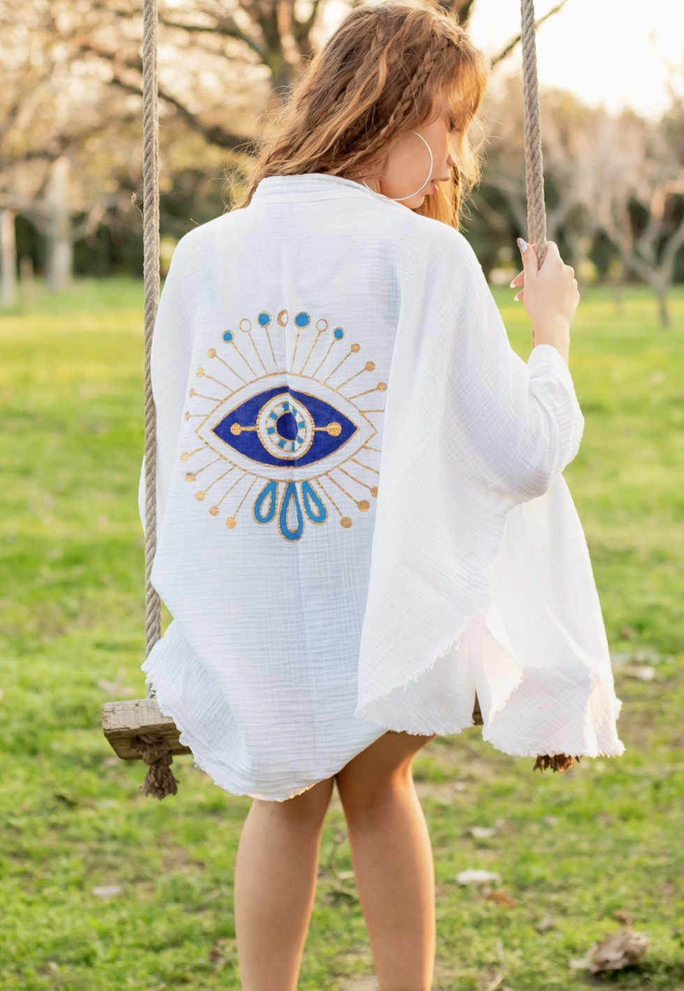 Celestial Evil Eye Kimono Robe / Poncho
