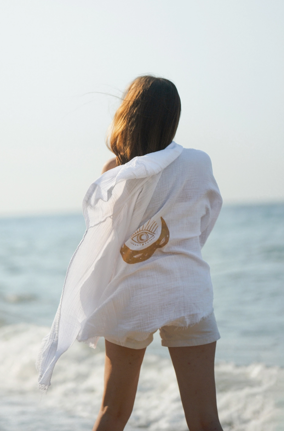 Evil Eye & Moon Kimono Robe / Poncho