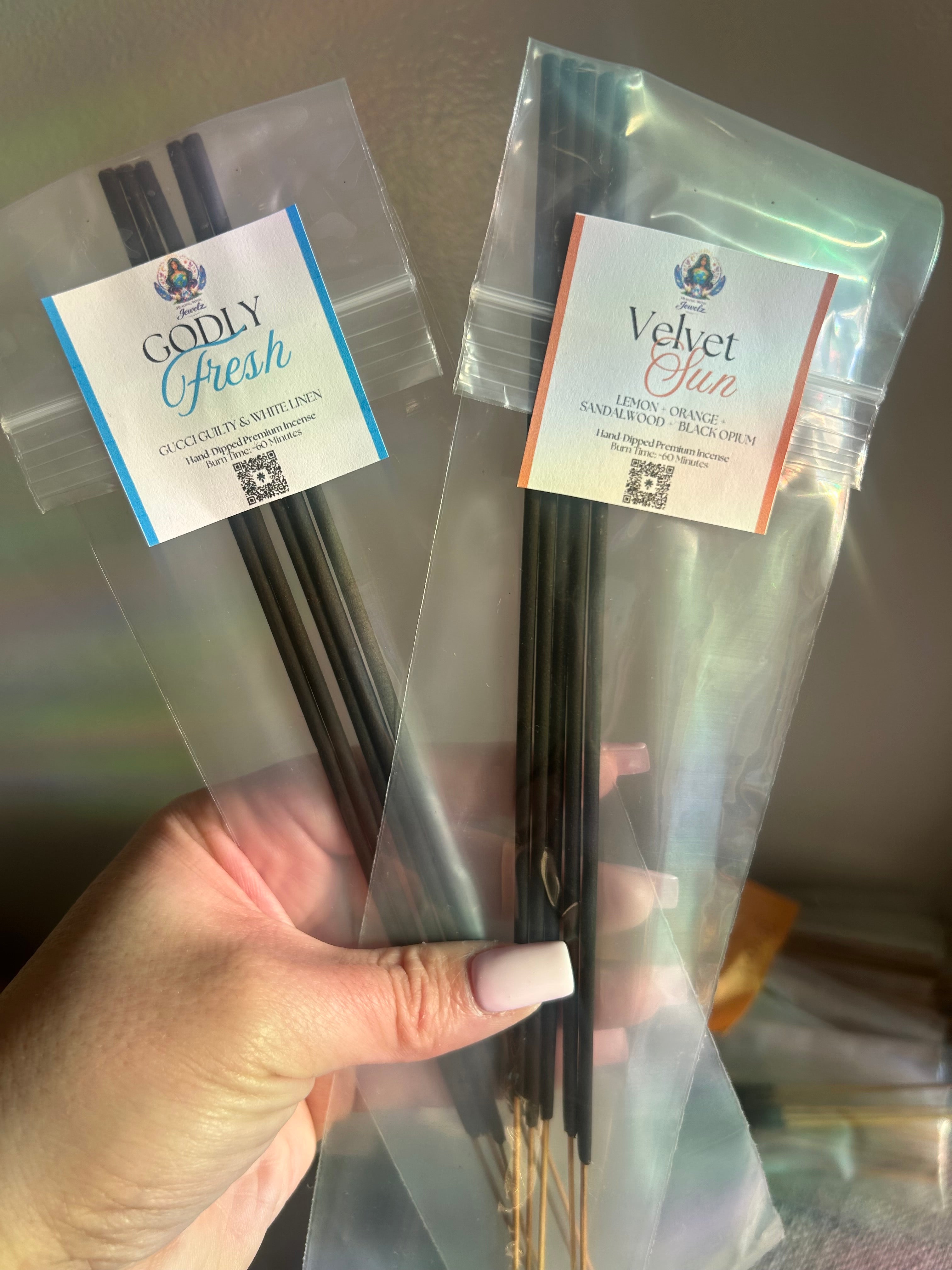 Godly Fresh Incense Sticks – Gucci Guilty & White Linen Scent (Hand-Dipped, Long-Lasting) 5 piece