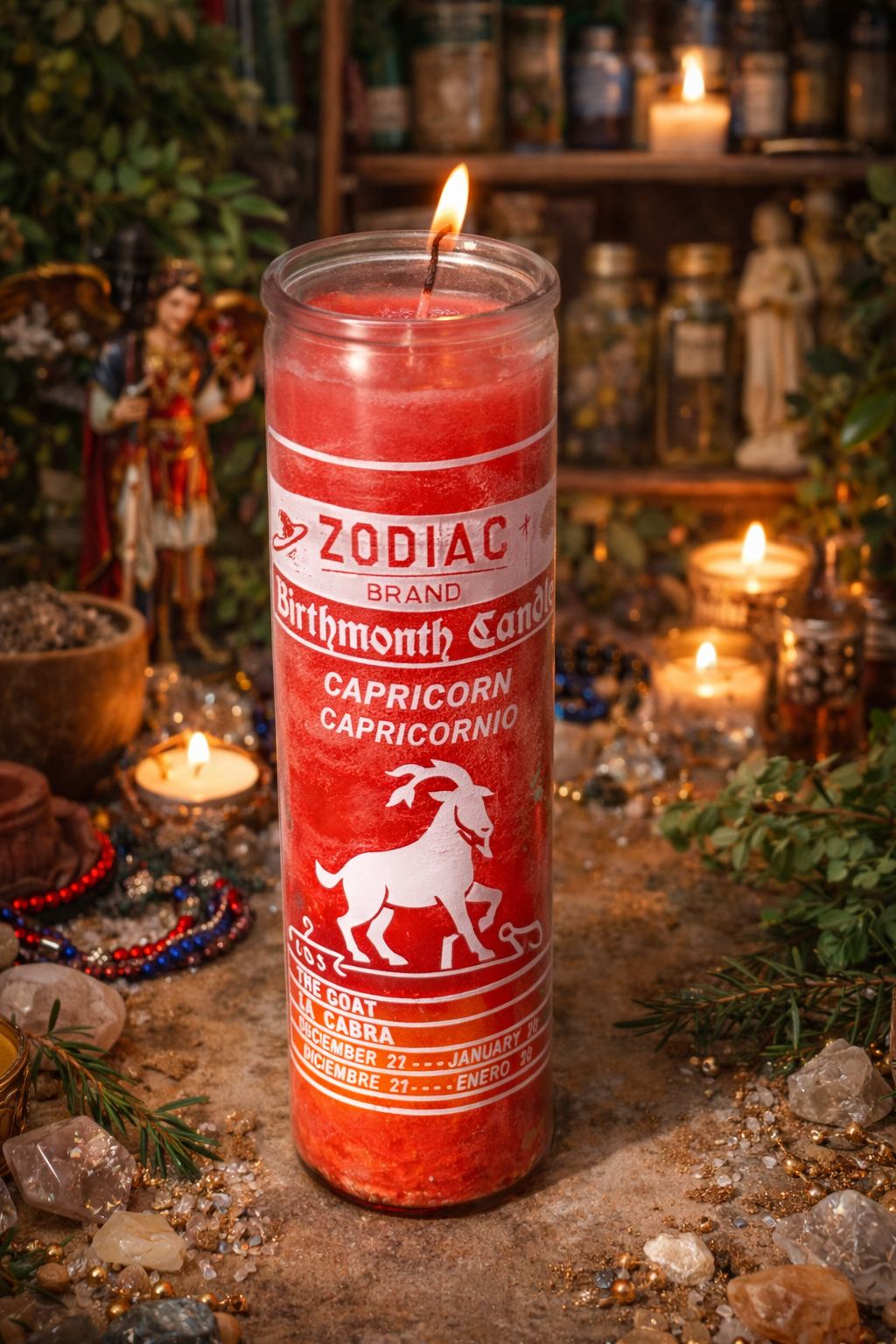 Capricorn Zodiac Candle – Discipline, Success & Grounded Power
