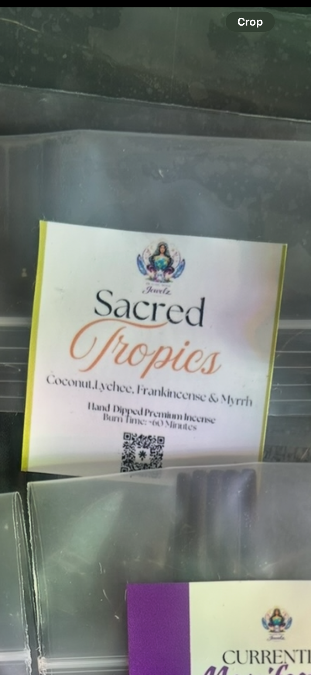 Sacred Tropics Incense Sticks – Coconut, Lychee, Frankincense & Myrrh (Hand-Dipped, 60-Min Burn) 5 pieces