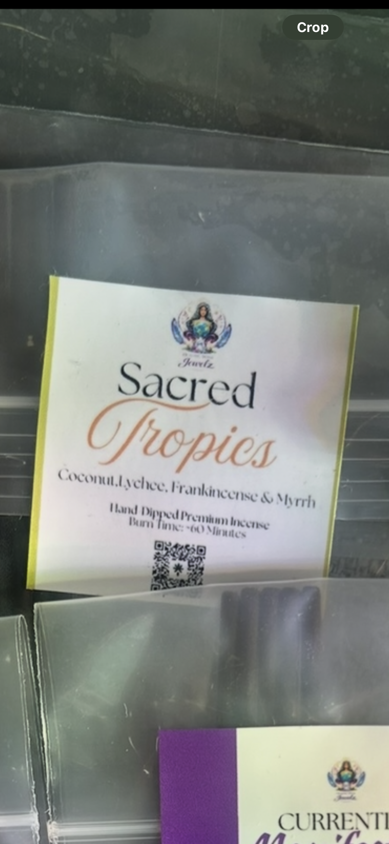 Sacred Tropics Incense Sticks – Coconut, Lychee, Frankincense & Myrrh (Hand-Dipped, 60-Min Burn) 5 pieces