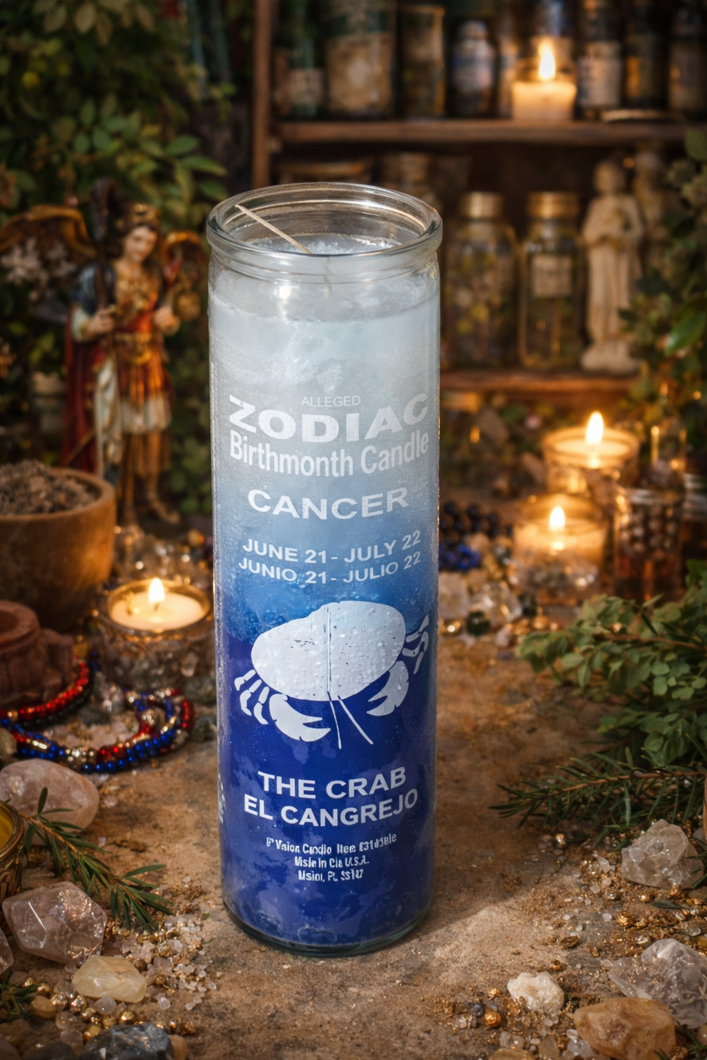 Cancer Zodiac Candle – Emotional Healing, Protection & Intuition