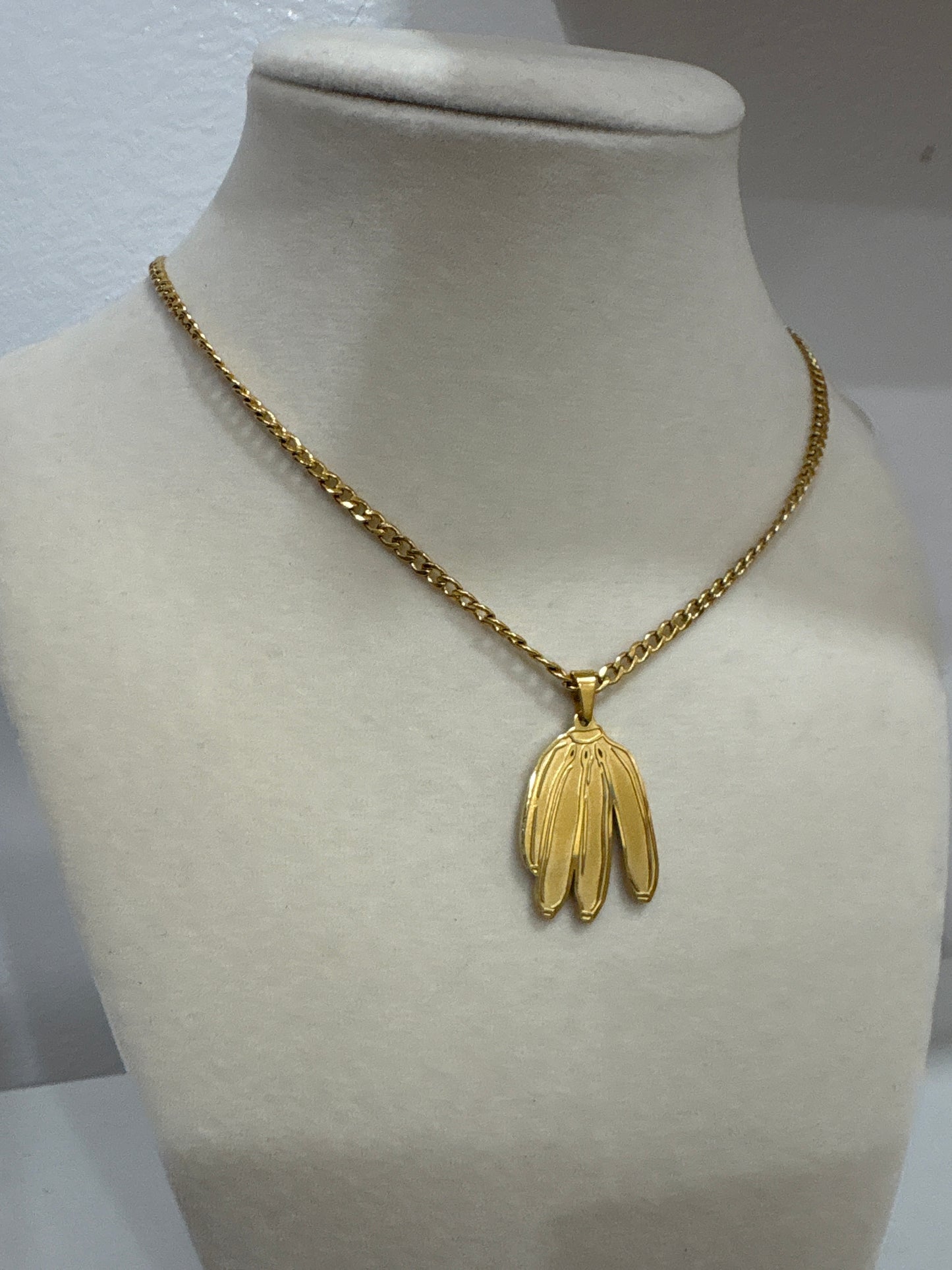 Gold plantain Necklace