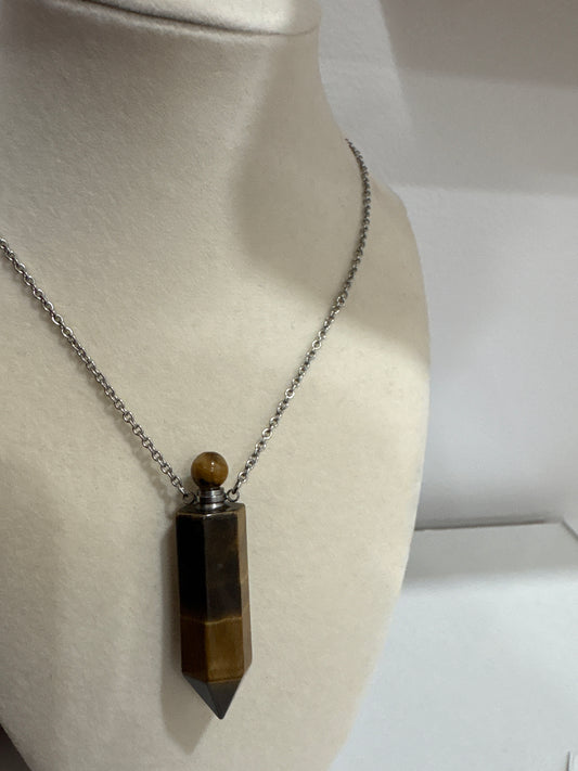 Large Tiger’s Eye Perfume Necklace
