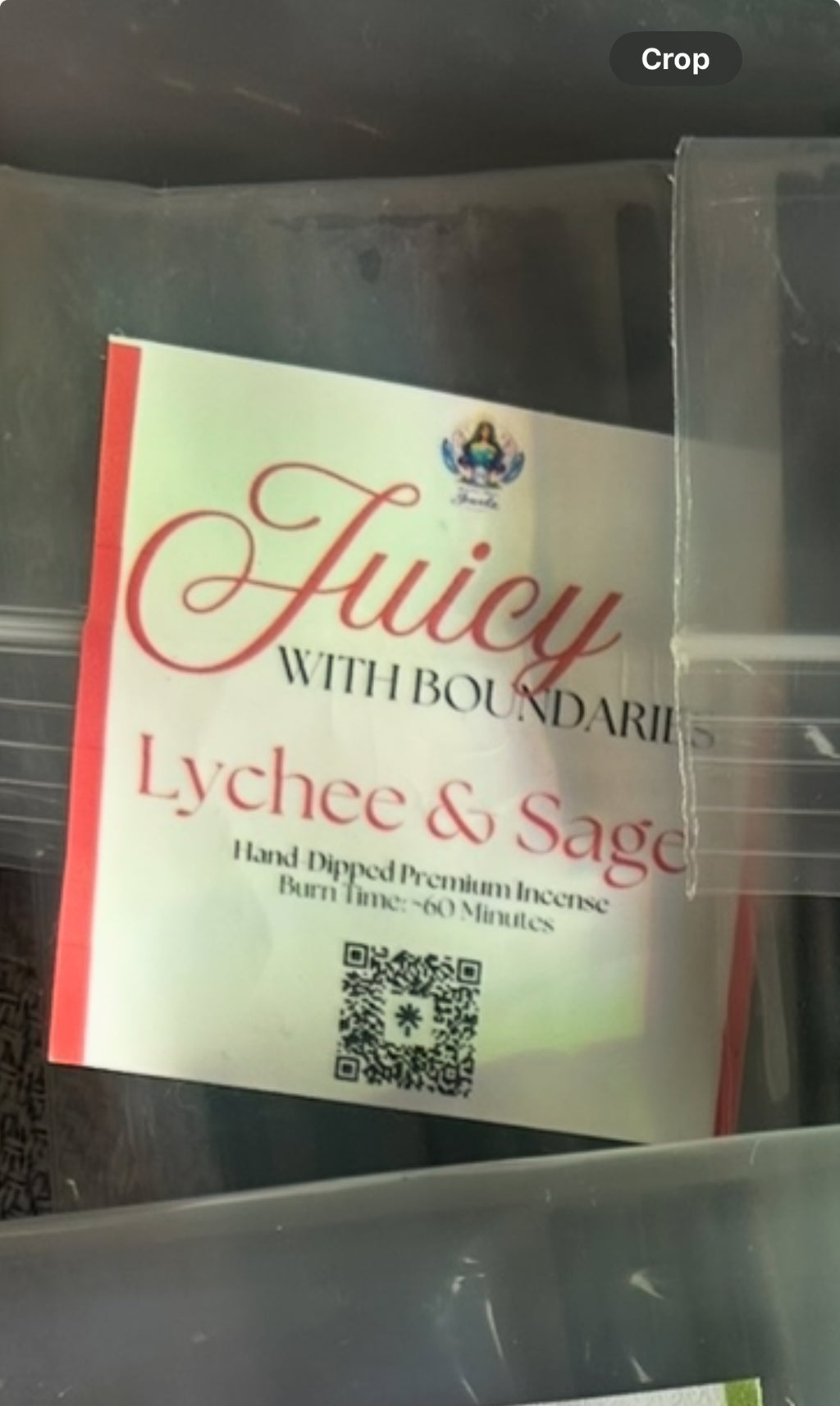 Juicy With Boundaries Incense Sticks – Lychee & Sage Blend (Hand-Dipped, 60-Min Burn) 20 pieces