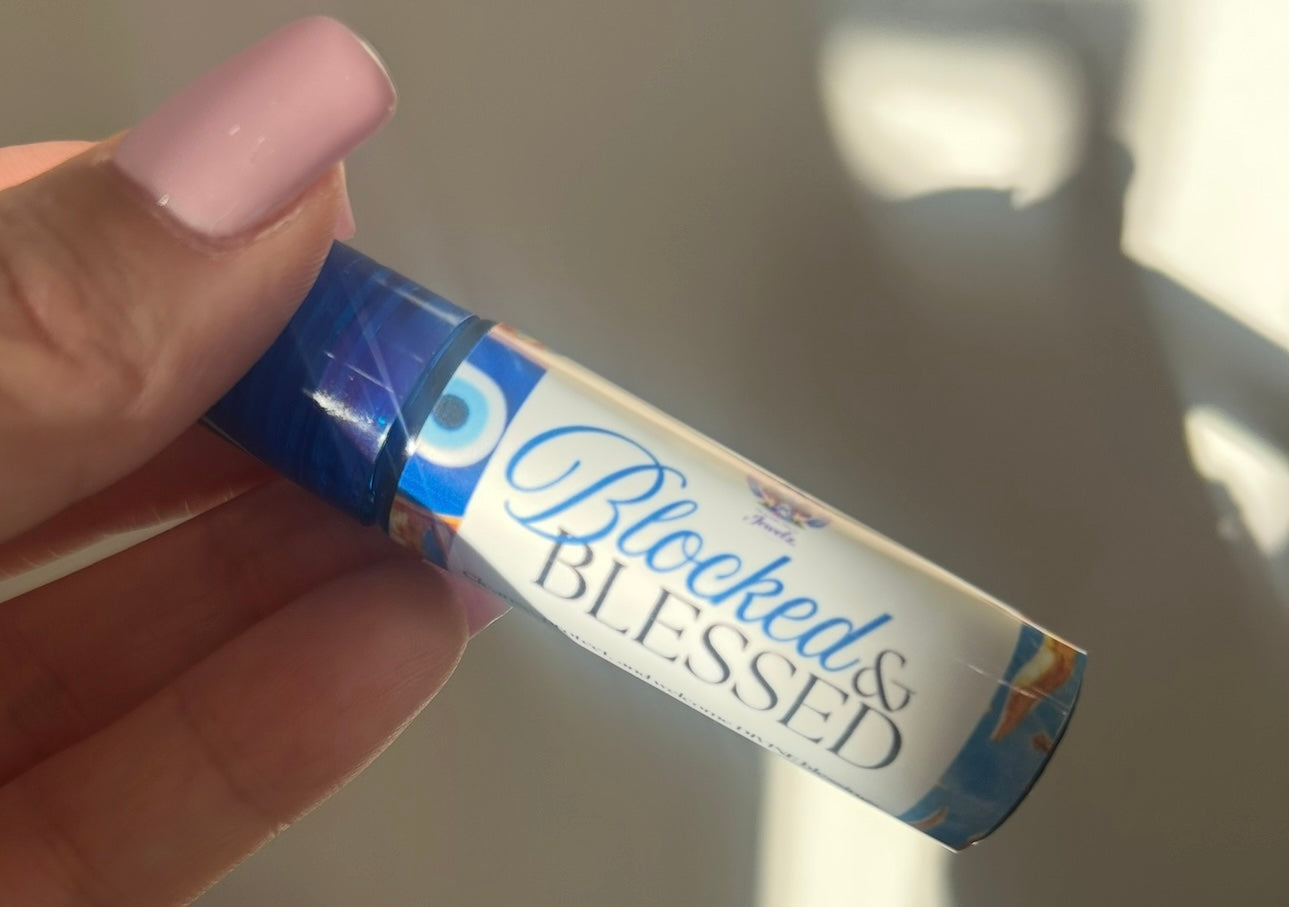 Blocked & Blessed Roll-On Perfume Oil – Clean, SAGE Scent (Long-Lasting, Travel Size)