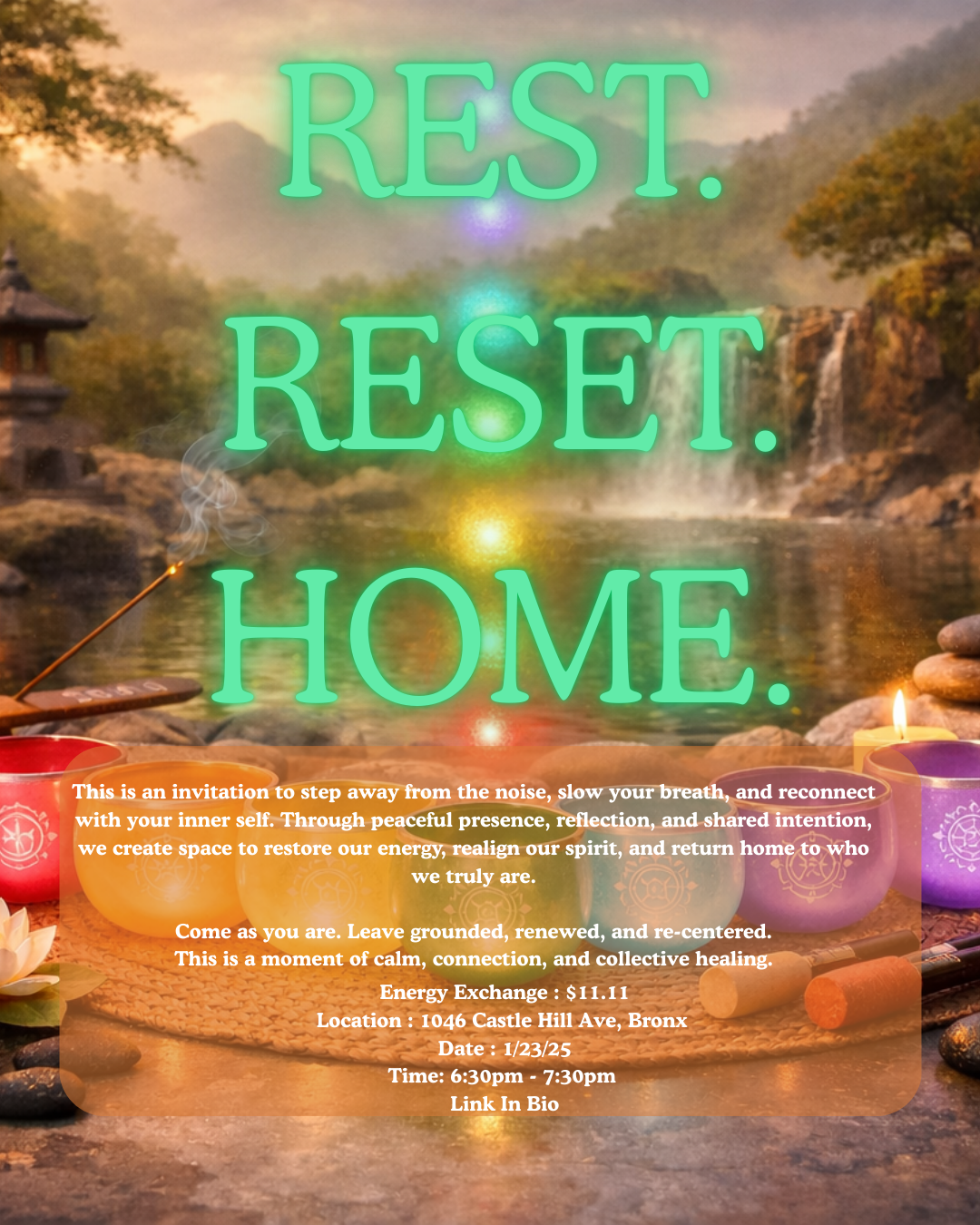 Rest. Reset. Home. | Sound Healing Guided Journey Experience