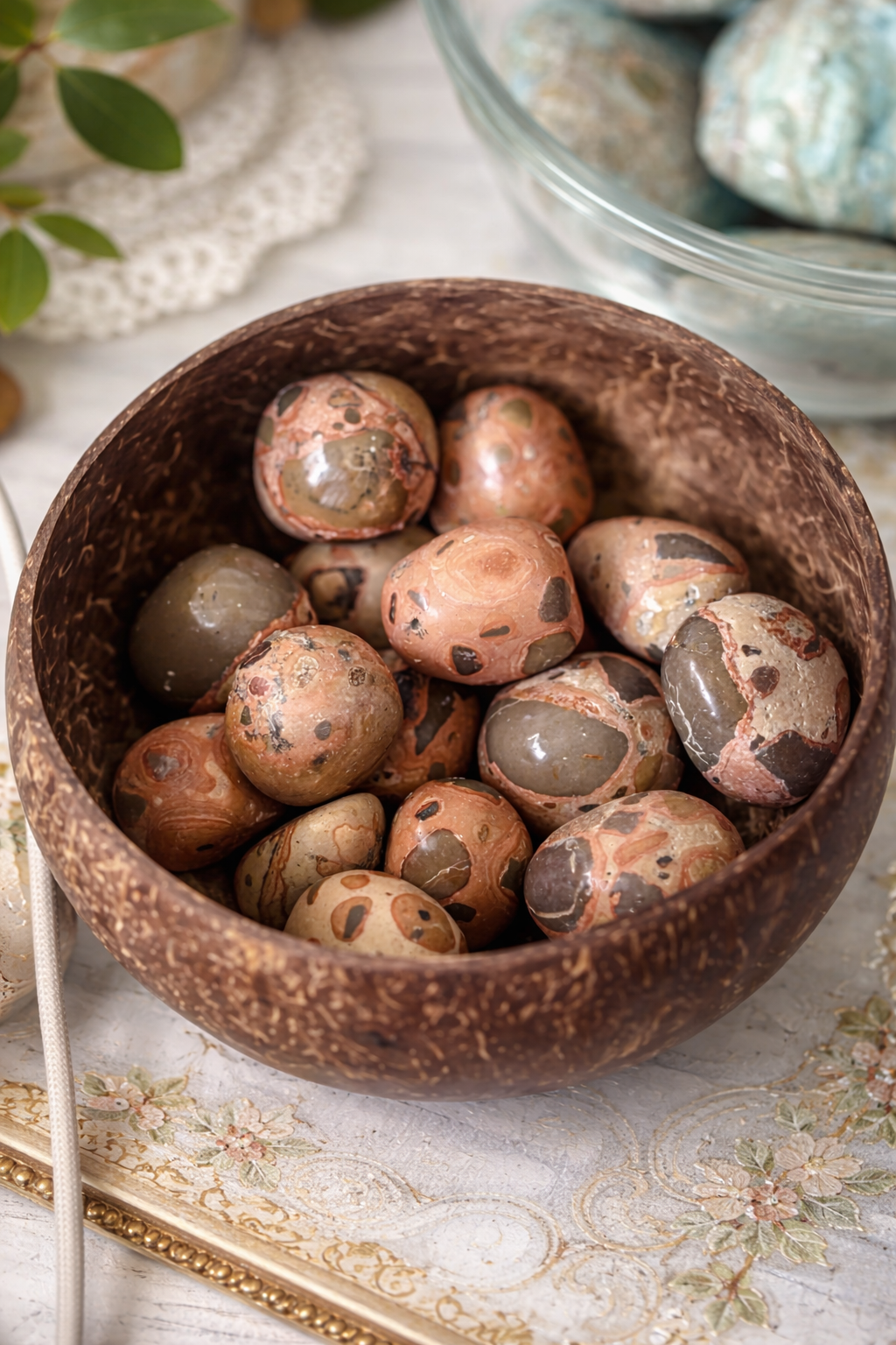 Leopardite Jasper Tumbles - Intuitively Picked