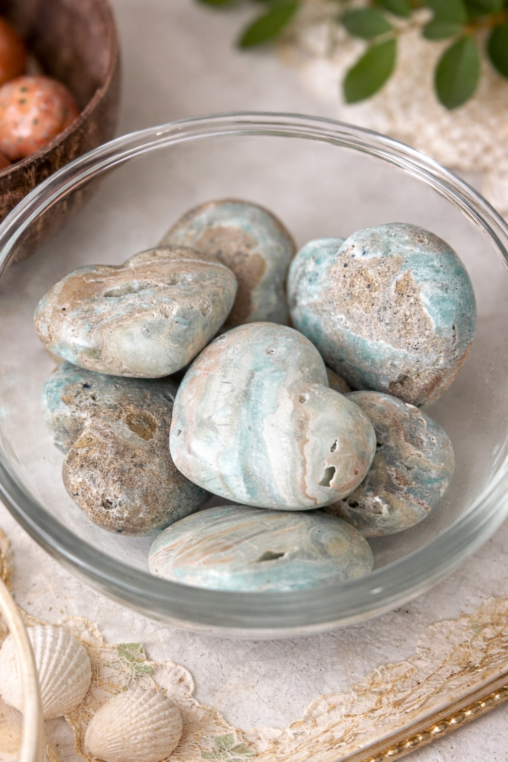 Caribbean Calcite Heart - Intuitively Picked