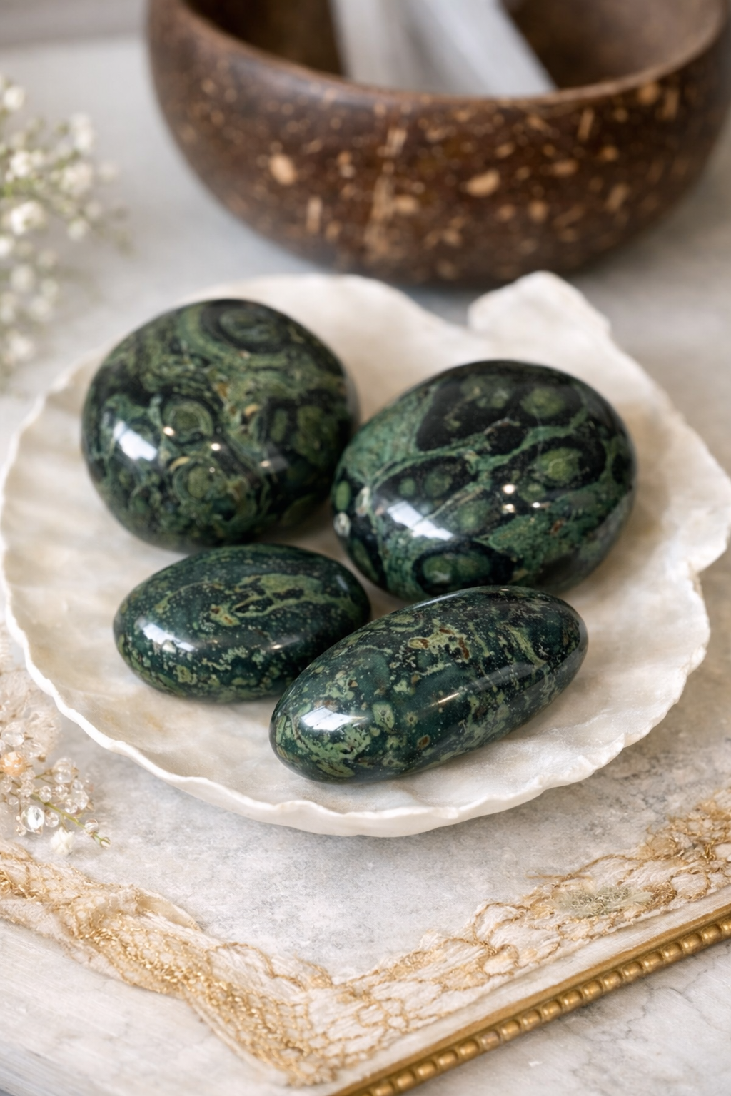 Kambaba Jasper Palm Stones - Intuitively Picked