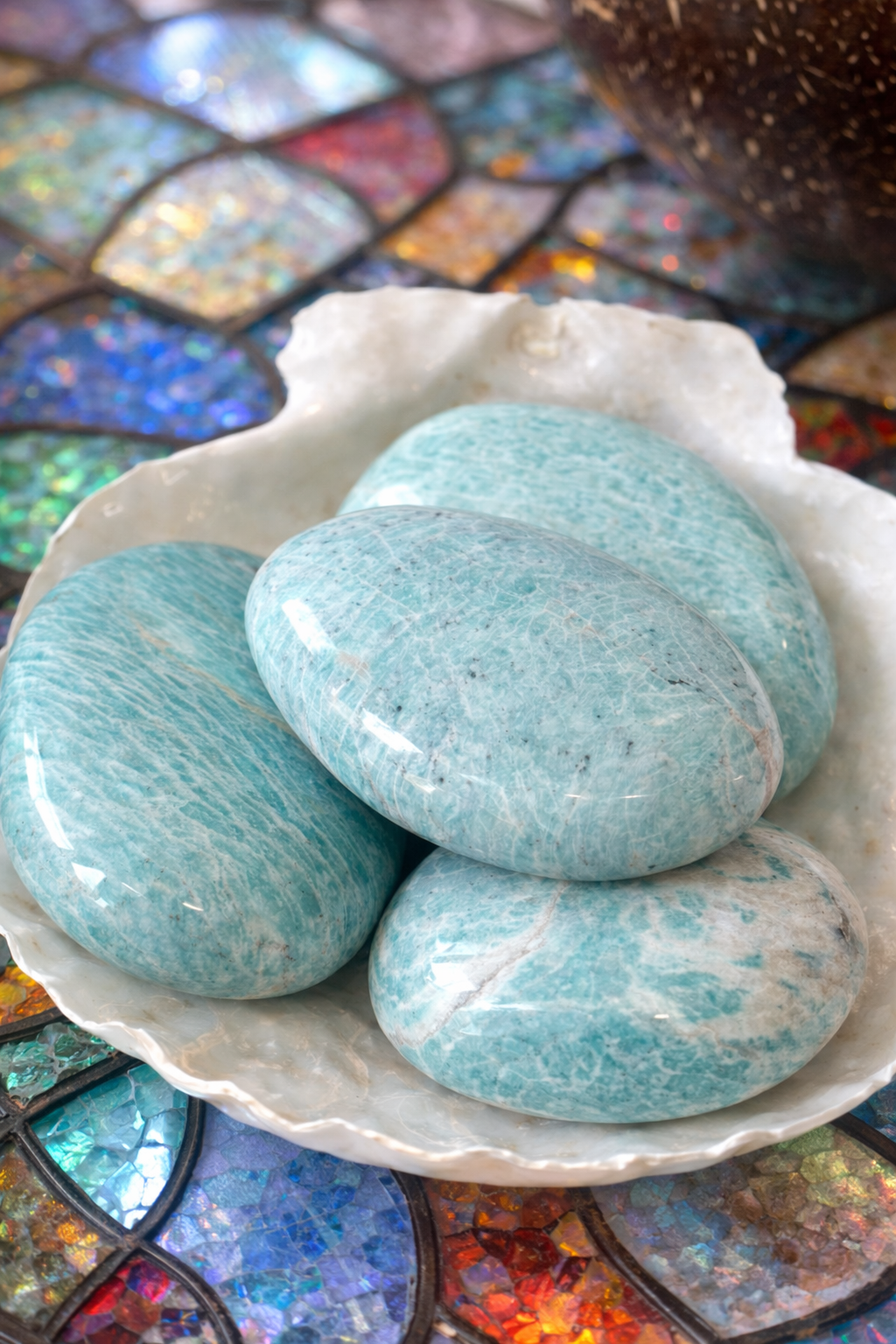 Amazonite Palm Stones - Intuitively Picked