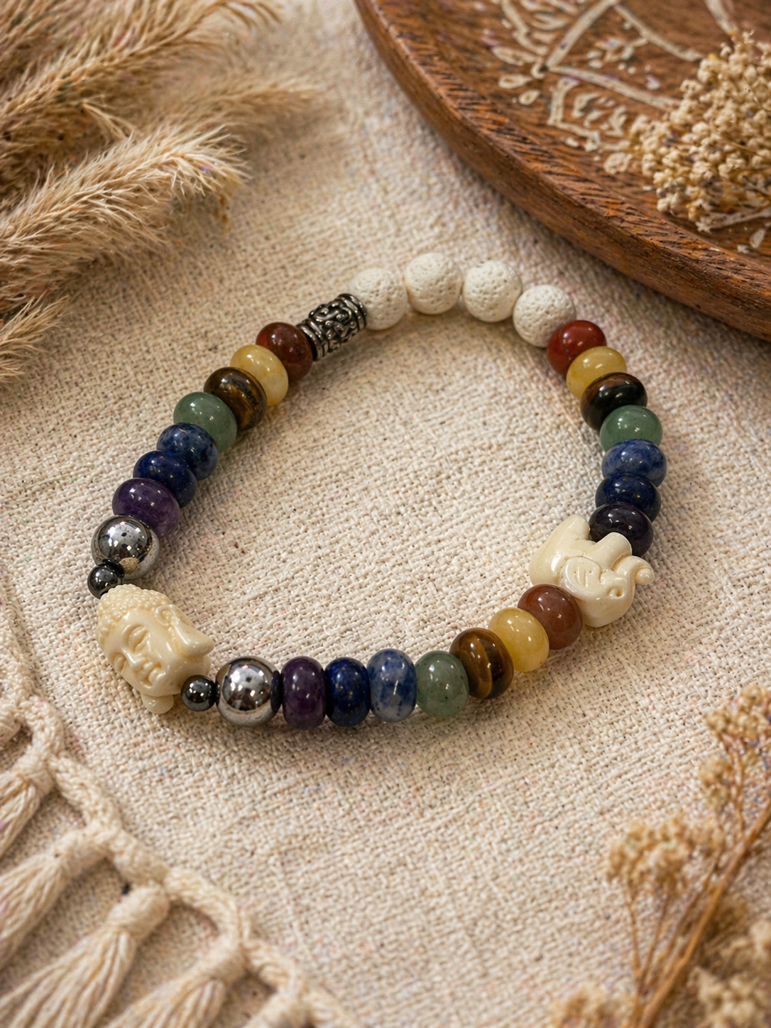 Chakra Balance Buddha Bracelet – Peace, Alignment & Grounding Energy (By Jewelz)