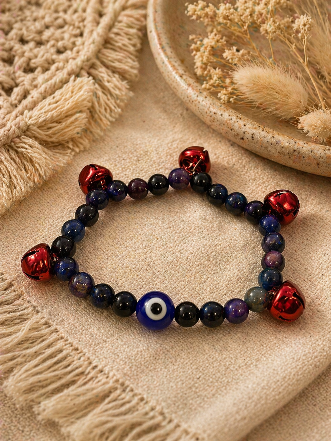 Galaxy Tiger Eye Protection Bracelet – Evil Eye & Red Bell Shield (By Jewelz)
