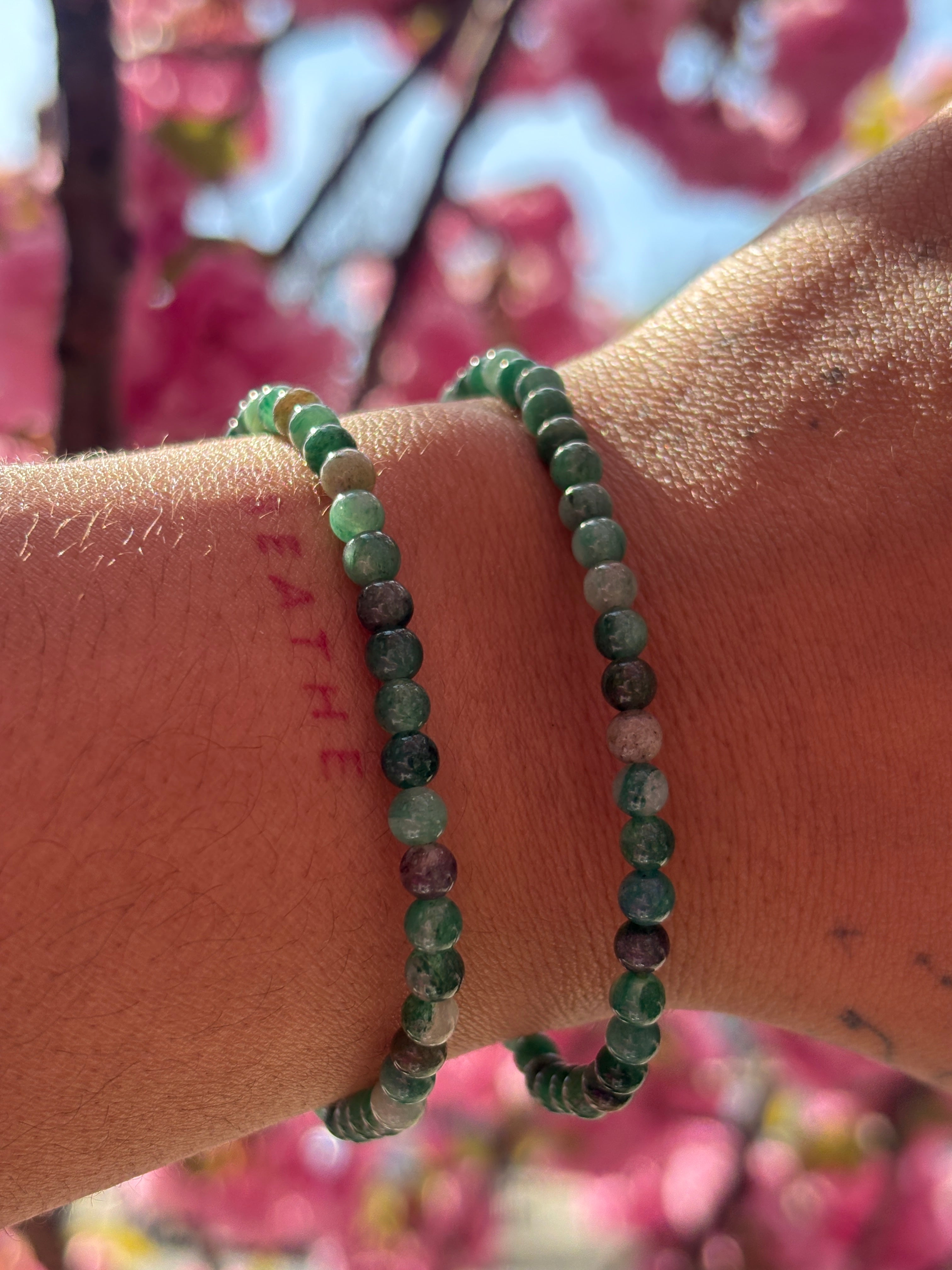 Moss Agate 4MM Bracelet