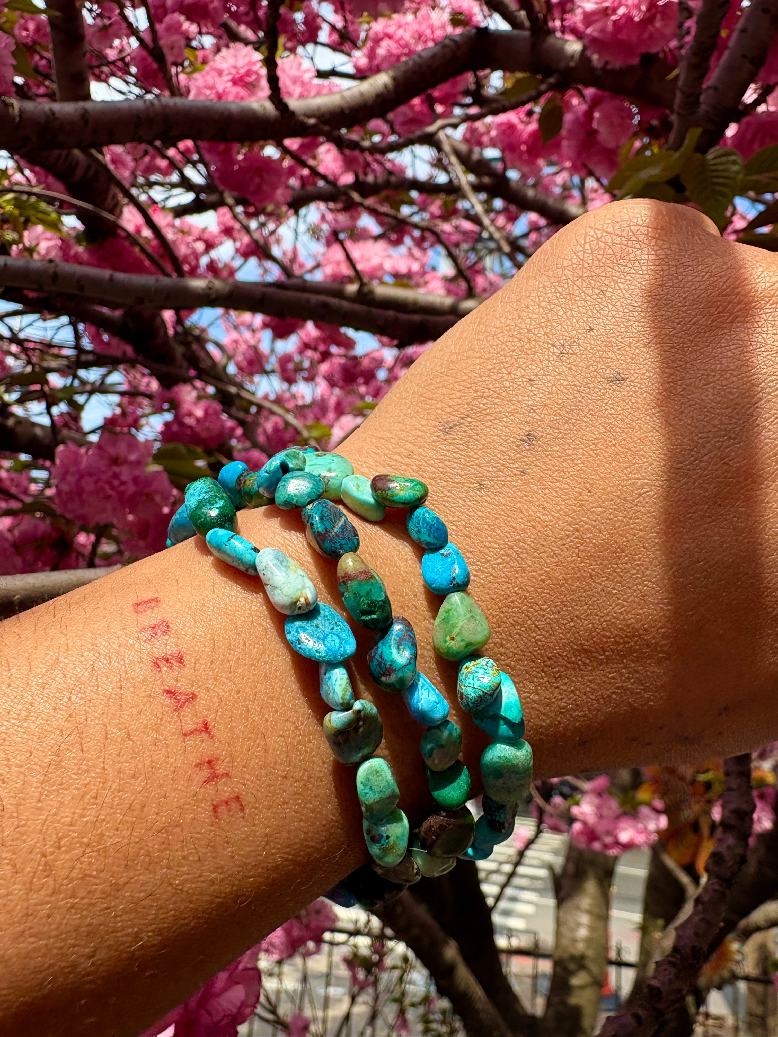 Turquoise Chip Beaded Bracelet
