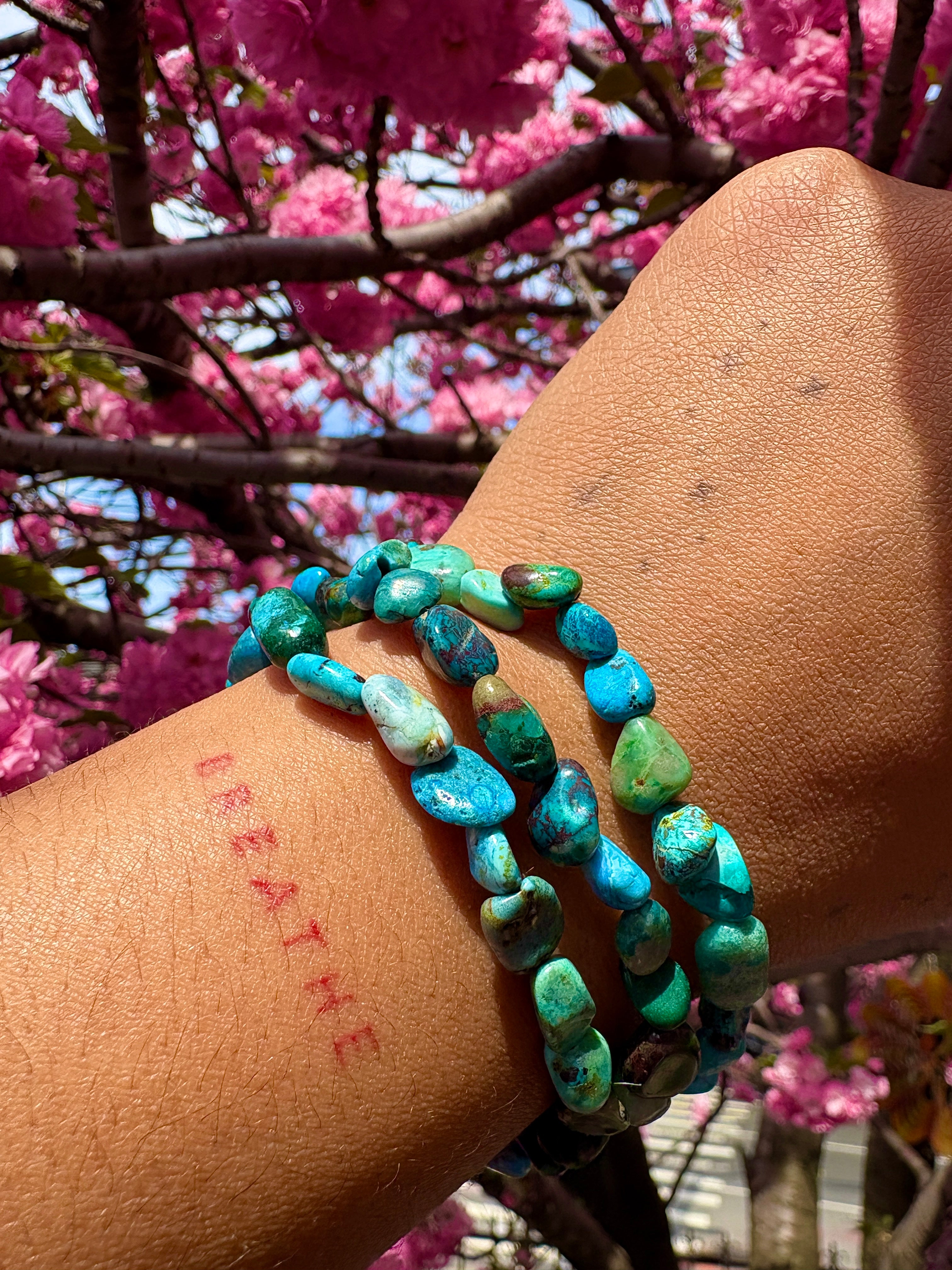 Turquoise Chip Beaded Bracelet