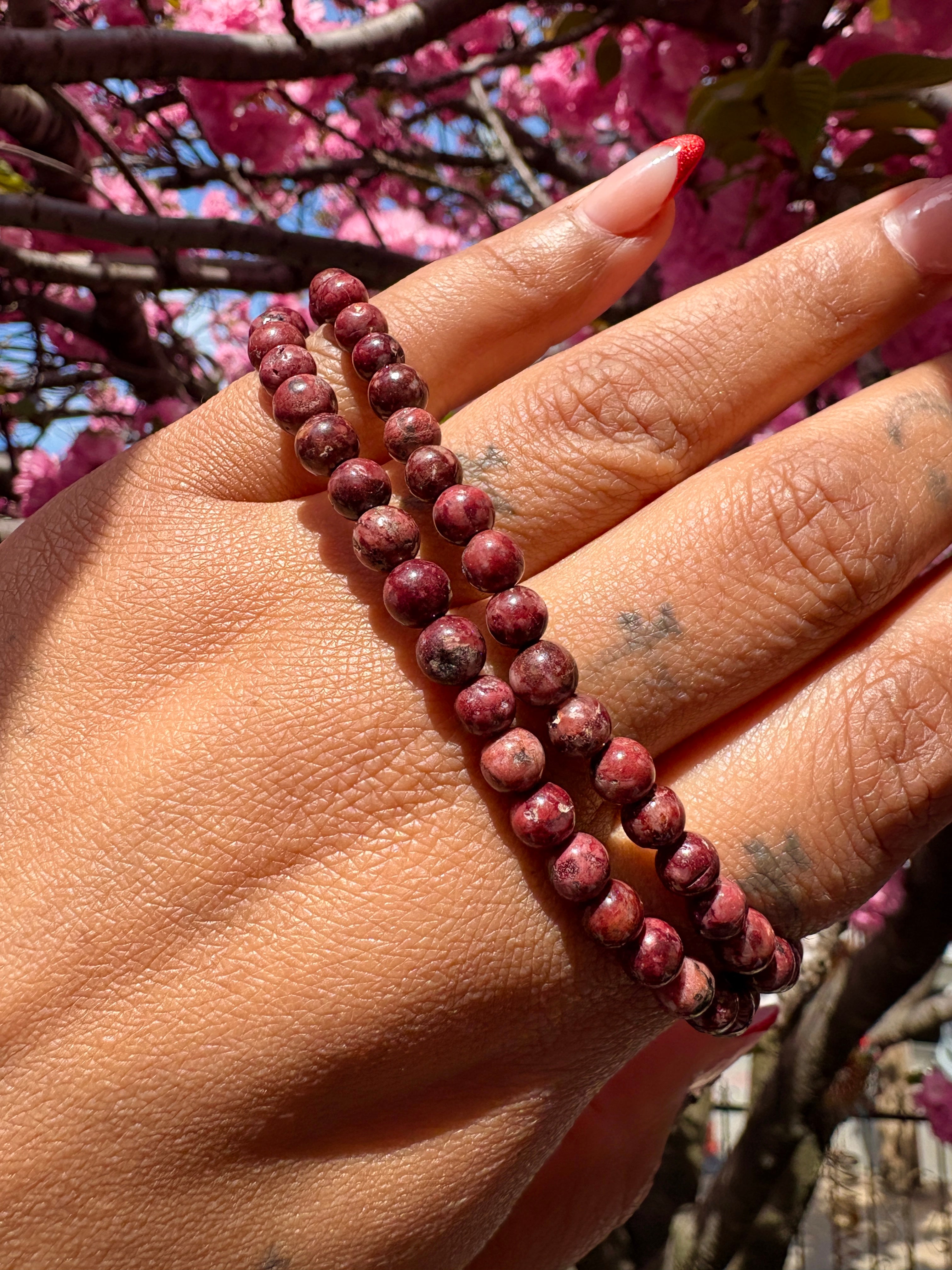 Eudialyte Beaded Bracelet