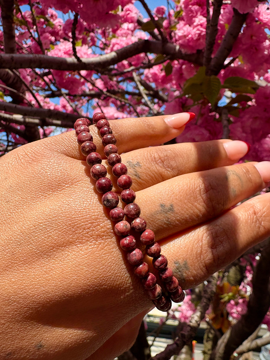 Eudialyte Beaded Bracelet