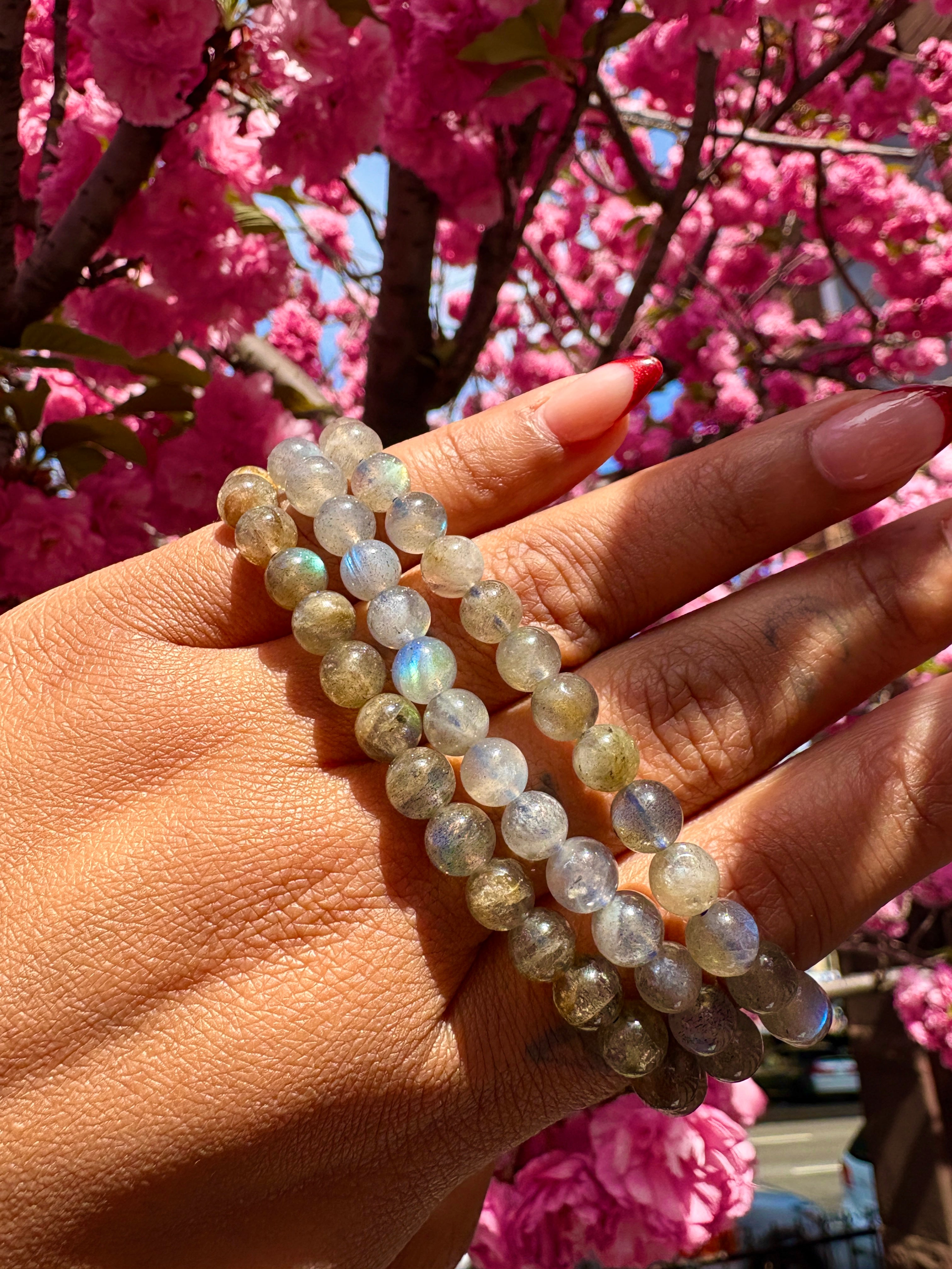 Labradorite beaded bracelet