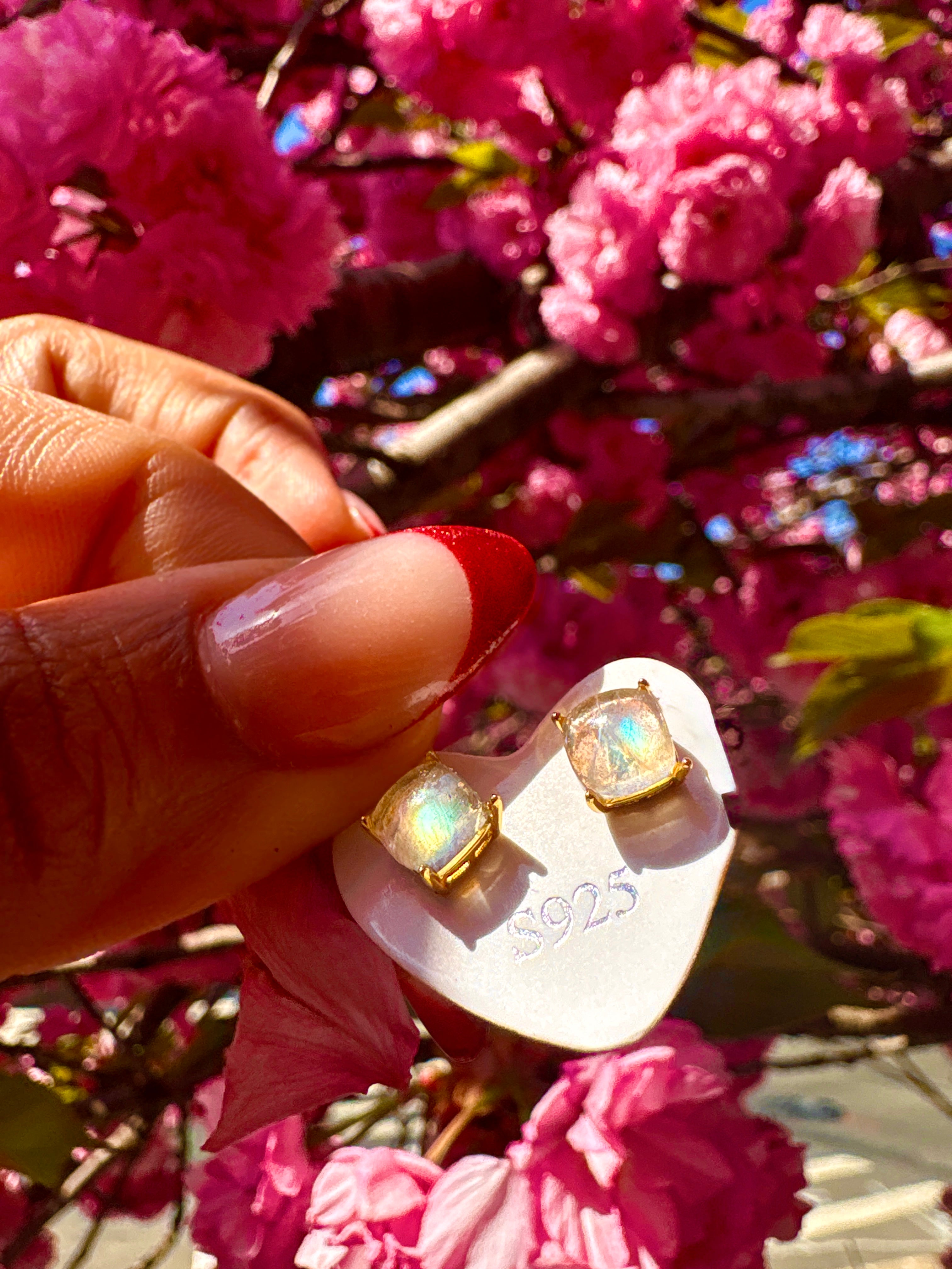 Labradorite Stud Earrings
