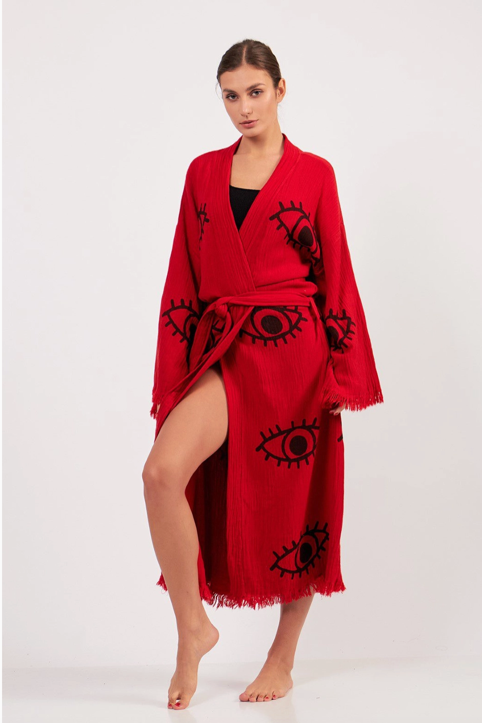 Evil Eye Kimono %100 Cotton Boho Kaftan/Kimono/Bathrobe