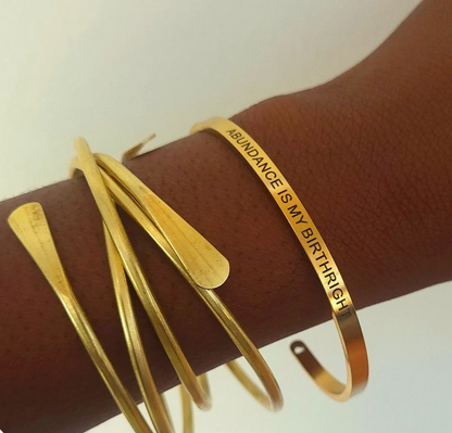 "Abundance Is My Birthright" Bangle