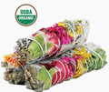 'joy' Floral White Sage Smudge Stick (4 in.)