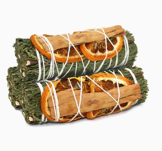 Cedar, Orange & Cinnamon Smudge Stick Bundle (4 in.)