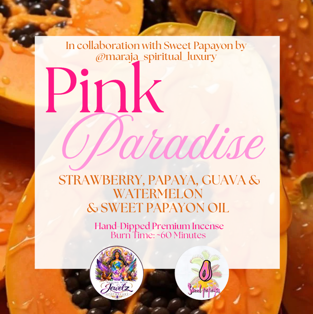 Pink Paradise Hand-Dipped Premium Incense | Healing With Jewelz Apothecary x SWEET PAPAYON