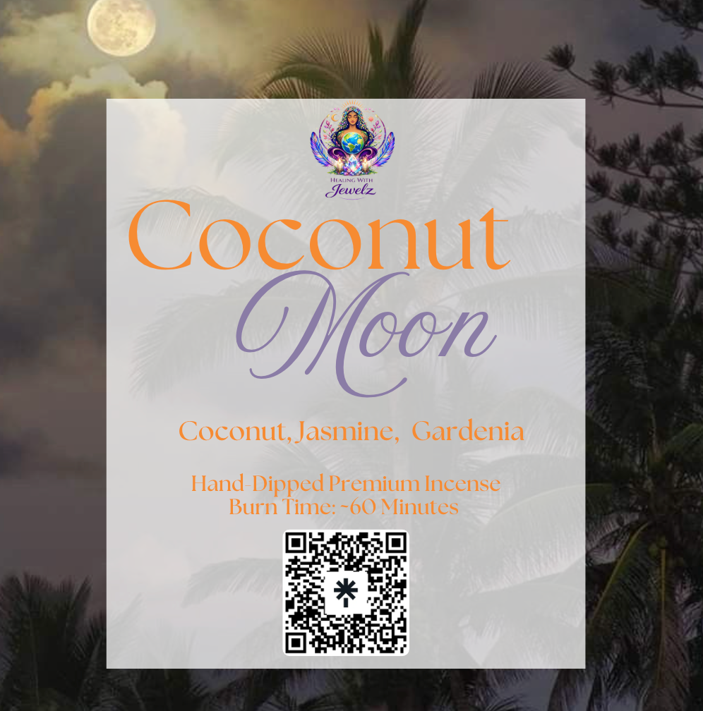 Coconut Moon — Hand-Dipped Premium Incense 5 sticks