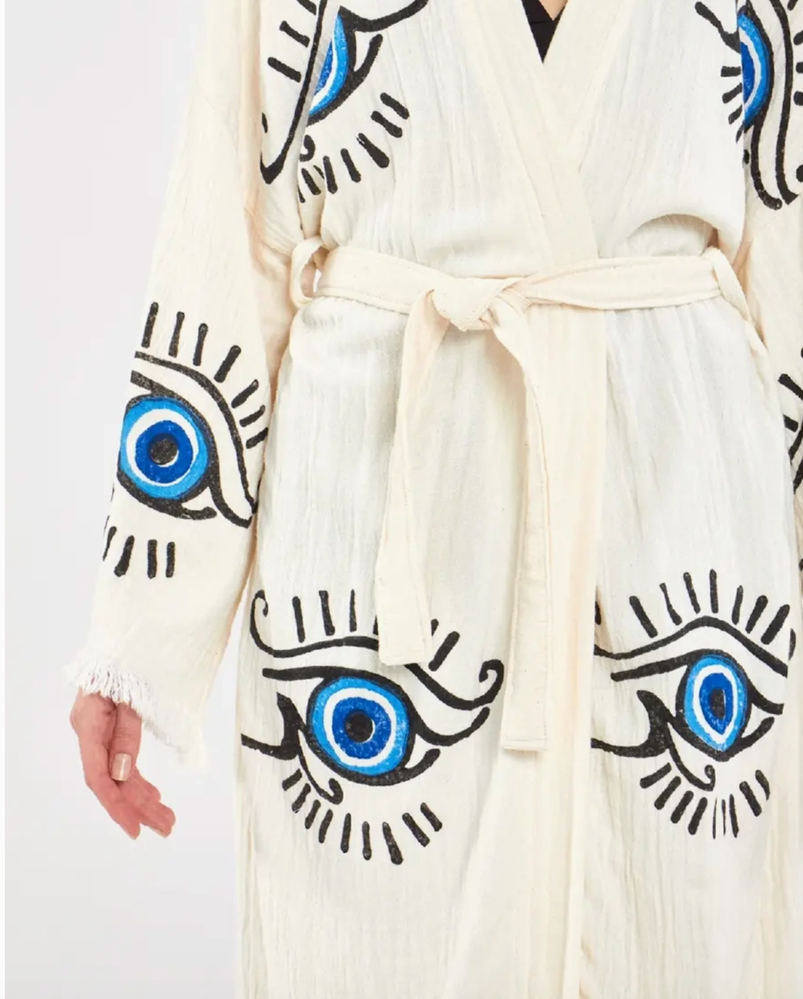 Evil Eye Kimono %100 Cotton Boho Kaftan/Kimono/Bathrobe