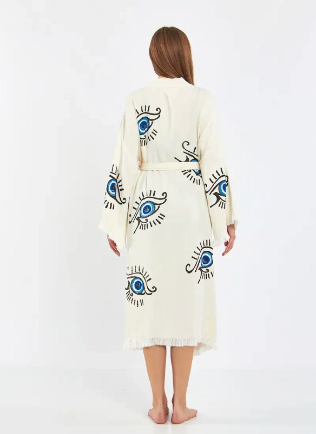Evil Eye Kimono %100 Cotton Boho Kaftan/Kimono/Bathrobe
