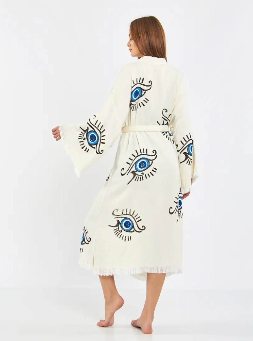 Evil Eye Kimono %100 Cotton Boho Kaftan/Kimono/Bathrobe