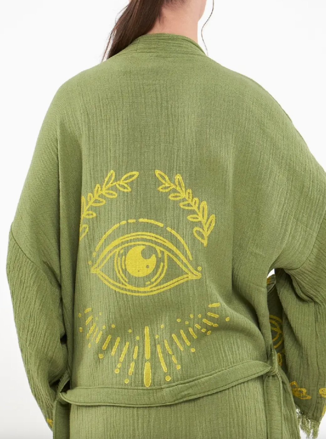 Evil Eye Kimono %100 Cotton Boho Kaftan/Kimono/Bathrobe