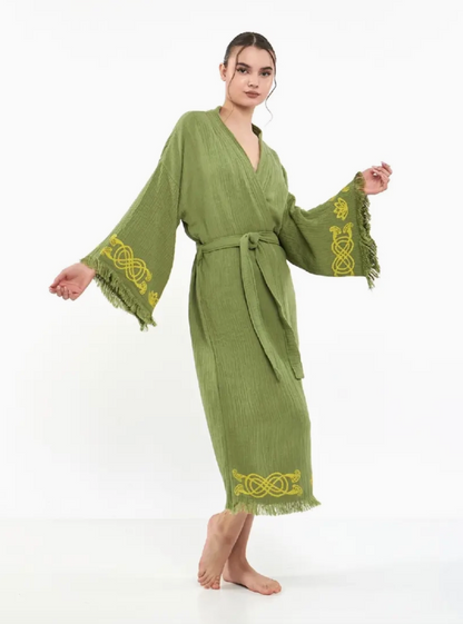 Evil Eye Kimono %100 Cotton Boho Kaftan/Kimono/Bathrobe
