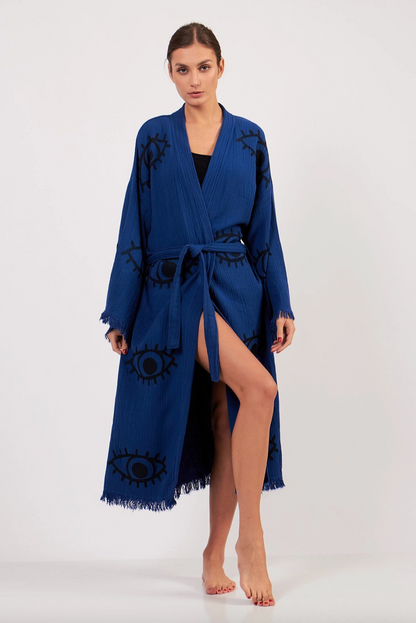 Evil Eye Kimono %100 Cotton Boho Kaftan/Kimono/Bathrobe