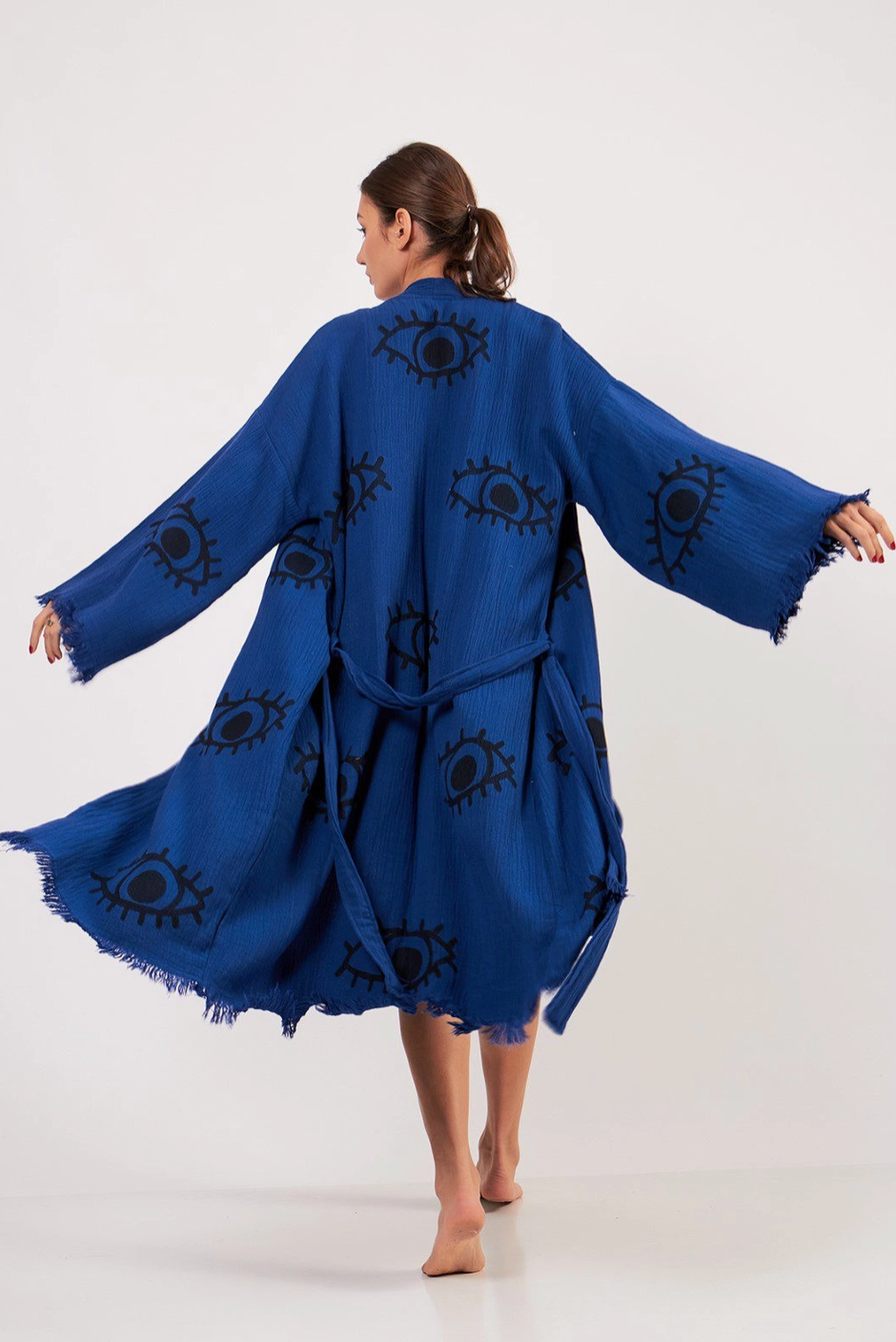 Evil Eye Kimono %100 Cotton Boho Kaftan/Kimono/Bathrobe