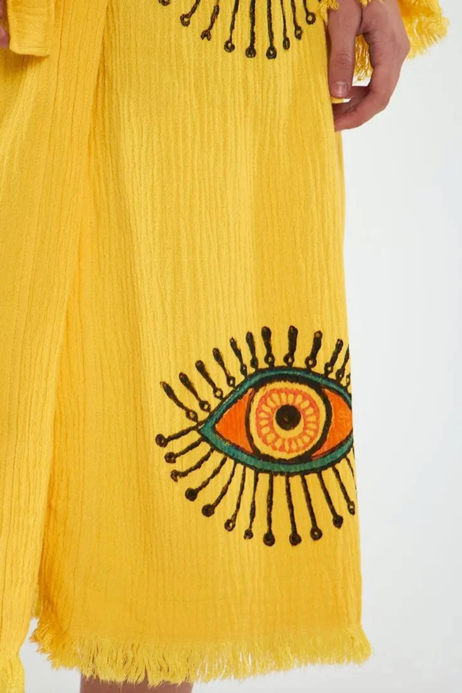 Evil Eye Kimono %100 Cotton Boho Kaftan/Kimono/Bathrobe