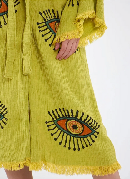 Evil Eye Kimono %100 Cotton Boho Kaftan/Kimono/Bathrobe