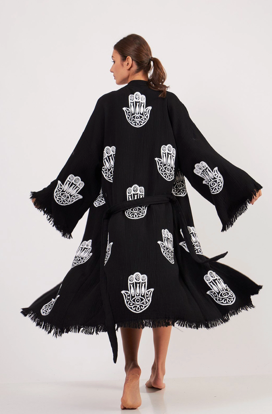 Evil Eye Kimono %100 Cotton Boho Kaftan/Kimono/Bathrobe