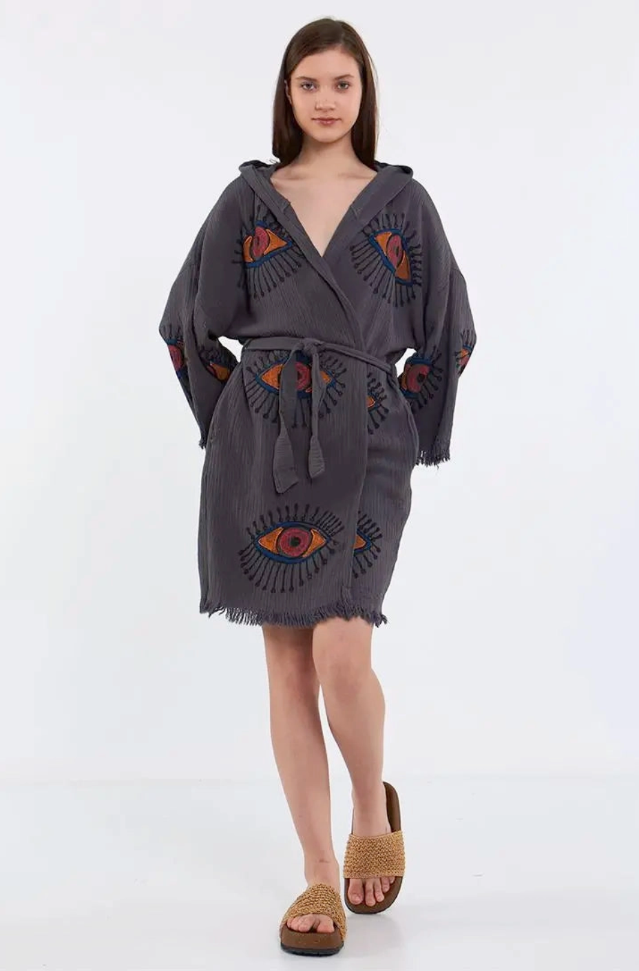 Evil Eye Kimono %100 Cotton Boho Kaftan/Kimono/Bathrobe