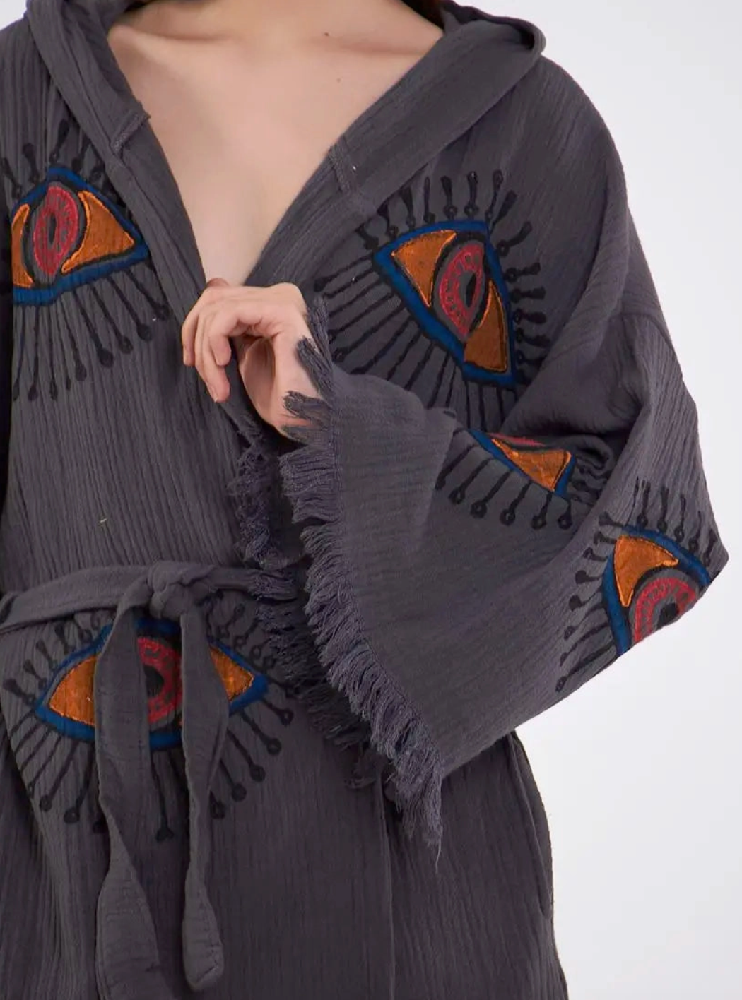 Evil Eye Kimono %100 Cotton Boho Kaftan/Kimono/Bathrobe