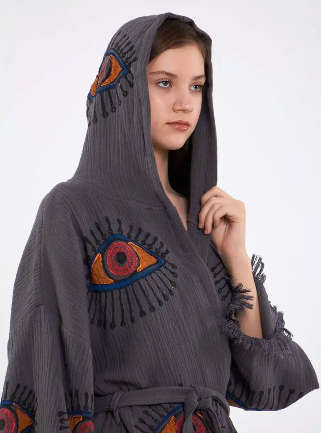 Evil Eye Kimono %100 Cotton Boho Kaftan/Kimono/Bathrobe