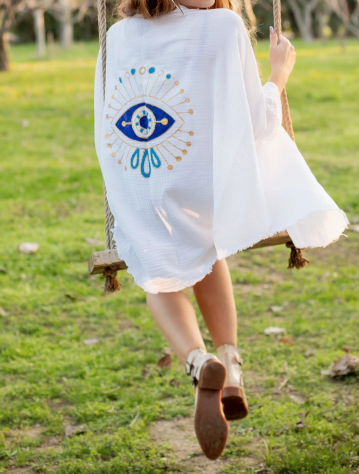 Celestial Evil Eye Kimono Robe / Poncho