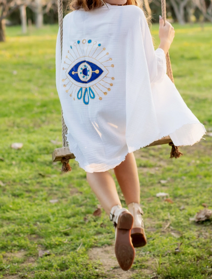 Celestial Evil Eye Kimono Robe / Poncho