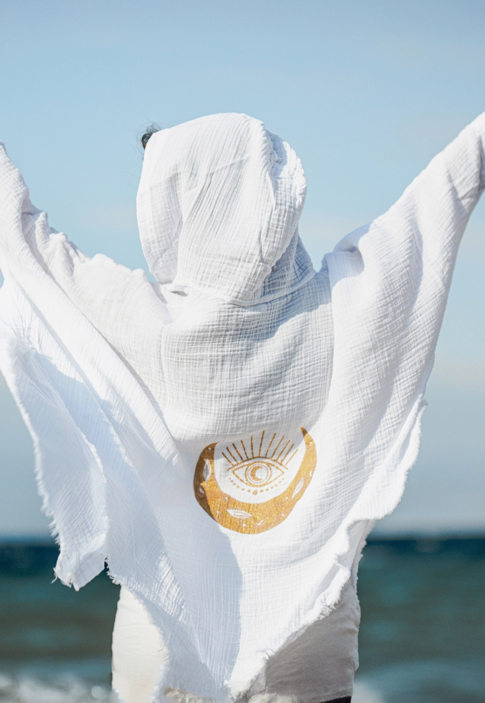 Evil Eye & Moon Kimono Robe / Poncho