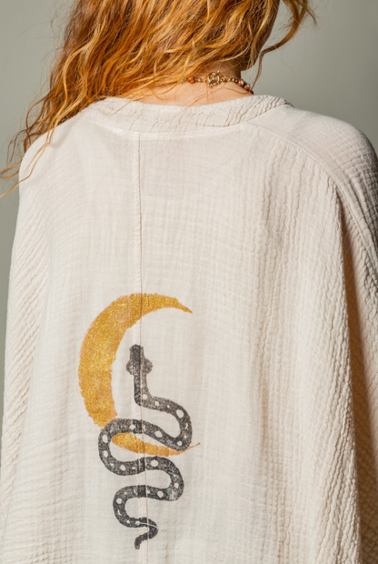 Snake & Moon Kimono Robe / Poncho